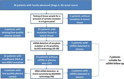 Monitoring of Early Changes of Circulating Tumor DNA in the Plasma of Rectal Cancer Patients Receiving Neoadjuvant Concomitant Chemoradiotherapy: Evaluation for Prognosis and Prediction of Therapeutic Response